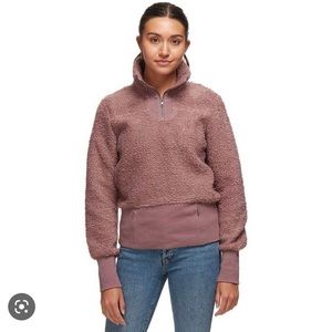 Backcountry Basin & Range Teddy Sherpa Fleece 1/4 Zip Mauve